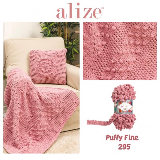 Alize Puffy Fine Buz Gri El Örgü İpliği