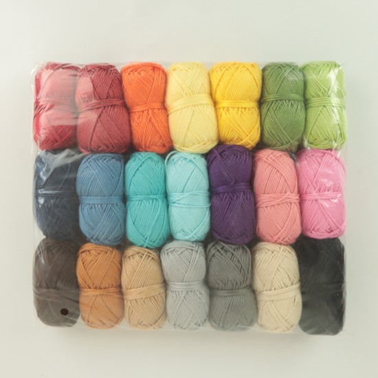 Mercerized Cotton Mini 20g - 21'Li Mix